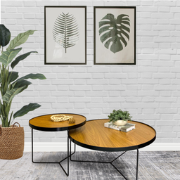 Conjunto Mesa de Centro Estilo Industrial 50/80cm - 3