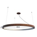 Ver imagem 2 de Pendente Anel 80cm LED 30w 2700k em Madeira Imbuia