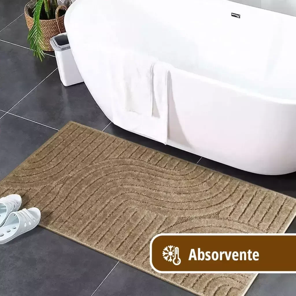 2 Tapete Banheiro Antiderrapante Grande 50x100 Js Sd M03 - 5