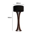 Ver imagem 2 de Luminária de Chão Abajur Piso 160cm Madeira Imbuia e Tecido Preto