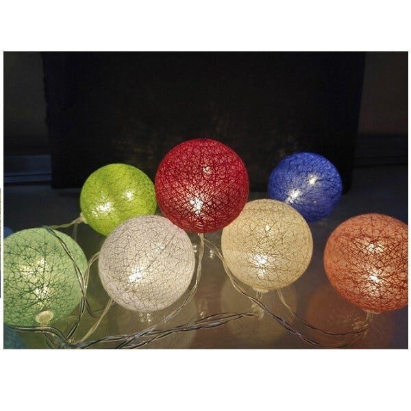Cordão Luminoso Esfera Bolas Colorida 10 LEDs 3000K Taschibra - 1