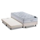 Ver imagem 1 de Cama Box c/Auxiliar Solteiro: Colchão Ortobom SuperPocket Freedom Visco + Base CRC Courano Branco(88