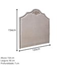 Ver imagem 3 de Cabeceira Bela 120 cm Suede Bege