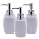Ver imagem 1 de Kit 3 Porta Sabonete Líquido Porcelana Branco 250ml