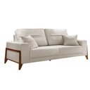 Ver imagem 1 de Sofá 3 Lugares Living M-130 Veludo Martins Creme