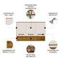 Ver imagem 3 de Armário de Cozinha Aéreo 120cm Rita Freijó/off Acetinado Z44 - Mpozenato