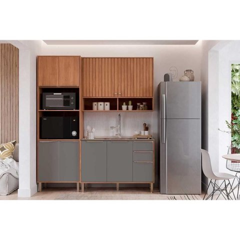 Cozinha Modulada Mgm 3 Peças Divina C3p58 Cinamomo/titanium