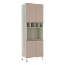 Ver imagem 1 de Paneleiro com Nicho de Microondas Luciane 70cm 4 Portas e 1 Nicho Luci