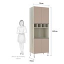 Ver imagem 3 de Paneleiro com Nicho de Microondas Luciane 70cm 4 Portas e 1 Nicho Luci