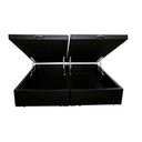 Ver imagem 4 de Cama Box Baú Blindado Queen Bipartido Homequeen Corino Preto 41x158x198