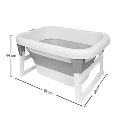 Banheira Ofurô Infantil Buba Cinza 80l | Válvula e Sensor - 2