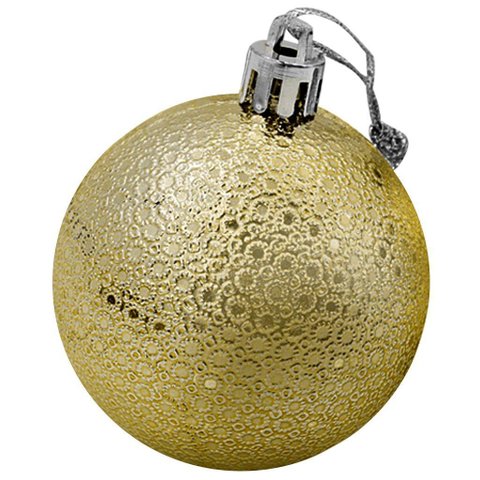 Kit 48 Bolas Enfeite Natalino Árvore Natal 70mm Dourado