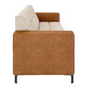 Ver imagem 6 de Sofá Living Decorativo Houston 2 Lugares 200cm Pés em Metal Linho/pu Bege/ Caramelo G33 - Gran Belo