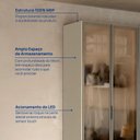 Ver imagem 7 de Guarda-Roupa Planejado 4 Portas Reflecta com LED 100% MDF Orion CabeCasa MadeiraOriginals Bege/Aveia