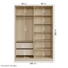 Guarda-roupa 4 Portas Reflecta com Led 100% Mdf Orion CabeCasa MadeiraOriginals - 3