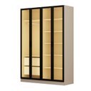 Ver imagem 4 de Guarda-Roupa Planejado 4 Portas Reflecta com LED 100% MDF Orion CabeCasa MadeiraOriginals Bege/Aveia