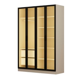 Guarda-roupa 4 Portas Reflecta com Led 100% Mdf Orion Cabecasa Madeiramadeira - 2