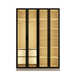 Guarda-roupa 4 Portas Reflecta com Led 100% Mdf Orion Cabecasa Madeiramadeira - 11