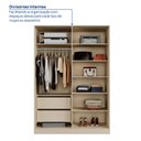 Ver imagem 6 de Guarda-Roupa Planejado 4 Portas Reflecta com LED 100% MDF Orion CabeCasa MadeiraOriginals Bege/Aveia