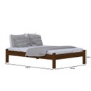 Ver imagem 2 de Cama Turca Casal Madeira Maciça Cor Castanho + Colchão