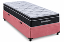 Ver imagem 1 de Cama Box Baú Solteiro Suede Rose + Colchão Ortobom Elegant Superpock