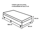 Ver imagem 4 de Cama Box Baú Solteiro Suede Rose + Colchão Ortobom Elegant Superpock