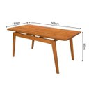 Ver imagem 2 de Mesa Esmeralda 160×90 Cm – Elegância e Funcionalidade:castanho