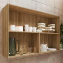 Ver imagem 6 de Armário de Cozinha 120cm 2 Portas de Vidro Minsk Freijó Z06 - Mpozenato