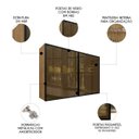 Ver imagem 3 de Armário de Cozinha 120cm 2 Portas de Vidro Minsk Freijó Z06 - Mpozenato