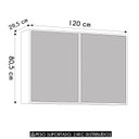 Ver imagem 4 de Armário de Cozinha 120cm 2 Portas de Vidro Minsk Freijó Z06 - Mpozenato