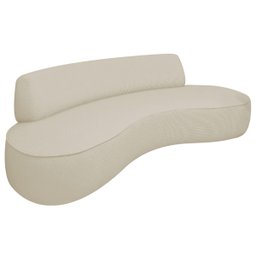 Sofá Curvo 200cm 3 Lugares e 1 Poltrona Amsterdã Bouclé - 6