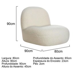 Sofá Curvo 200cm 3 Lugares e 1 Poltrona Amsterdã Bouclé - 4
