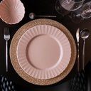 Ver imagem 2 de Jogo 36 Pratos Rasos Melamina Resistente 27cm Bege Gerbera Lyor Refeições Restaurante Buffet