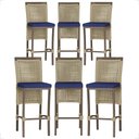 Ver imagem 1 de 6 Banqueta em Alumínio Roma Marrom Corda Náutica Tecido 10