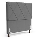 Ver imagem 1 de Cabeceira Cama Box Casal Queen Size Mel 160cm com Frame Linho Cinza - Desk Design