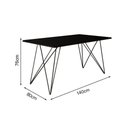 Ver imagem 2 de Mesa Jantar Preta com 4 Cadeiras Marrom e Preta Marrom