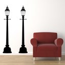 Ver imagem 1 de Adesivo de Parede Decorativo Sala Luminária Dupla