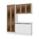 Ver imagem 2 de Armário de Cozinha Compacta com Vidro Reflecta 100% Mdf 192cm Branco Celeste Kappesberg