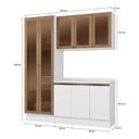 Ver imagem 3 de Armário de Cozinha Compacta com Vidro Reflecta 100% Mdf 192cm Branco Celeste Kappesberg