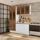 Ver imagem 1 de Armário de Cozinha Compacta com Vidro Reflecta 100% Mdf 192cm Branco Celeste Kappesberg