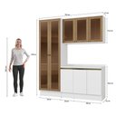 Ver imagem 4 de Armário de Cozinha Compacta com Vidro Reflecta 100% Mdf 192cm Branco Celeste Kappesberg
