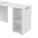 Ver imagem 5 de Mesa Articulável Retrátil para Escritório e Home Office com 2 Nichos Me4170 Tecnomobili Branco