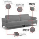Ver imagem 3 de Sofá 4 Lugares Living 274cm Pé Ferro Romeu Bouclê Cinza Escuro K01 - D’Rossi
