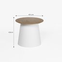 Ver imagem 2 de Mesa Lateral Natt com Tampo em Mdf Laminado 50 Cm X 46,5 Cm Branca