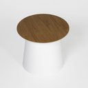 Ver imagem 3 de Mesa Lateral Natt com Tampo em Mdf Laminado 50 Cm X 46,5 Cm Branca