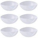 Ver imagem 1 de Kit 6 Saladeiras Triangulares 2,5l Tigela de Plástico Branca Essential Coza Bacia Pipoca