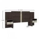 Ver imagem 3 de Cabeceira Casal Extensível com 2 Mesas de Apoio Copacabana Móveis Rimo