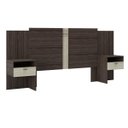 Ver imagem 2 de Cabeceira Casal Extensível com 2 Mesas de Apoio Copacabana Móveis Rimo