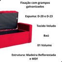 Ver imagem 4 de Kit Cabeceira e Calçadeira Baú Emma Veludo King 195 Cm