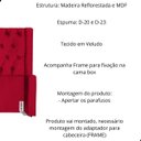 Ver imagem 3 de Kit Cabeceira e Calçadeira Baú Emma Veludo King 195 Cm